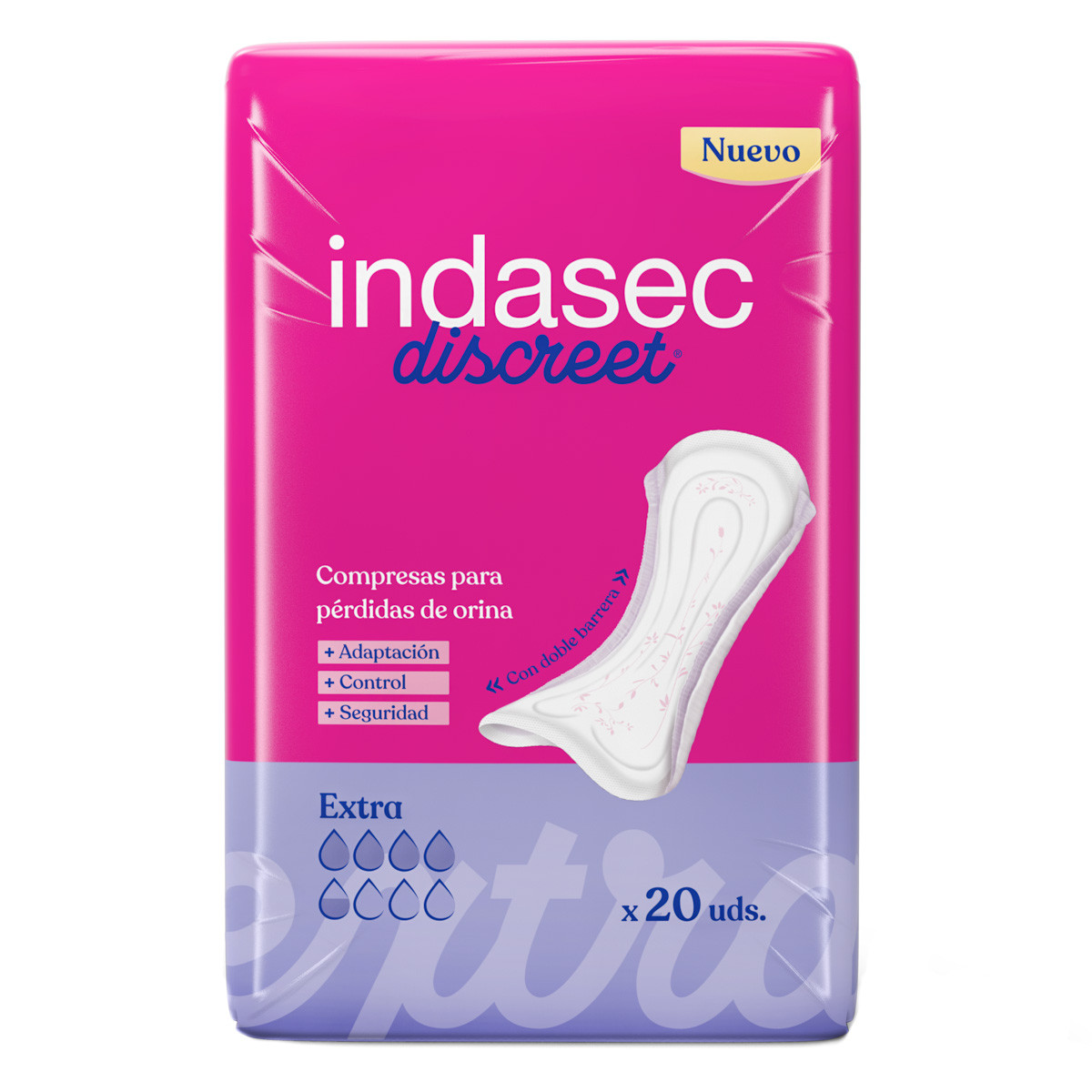 Imagen de Indasec discreet extra 20 unidades