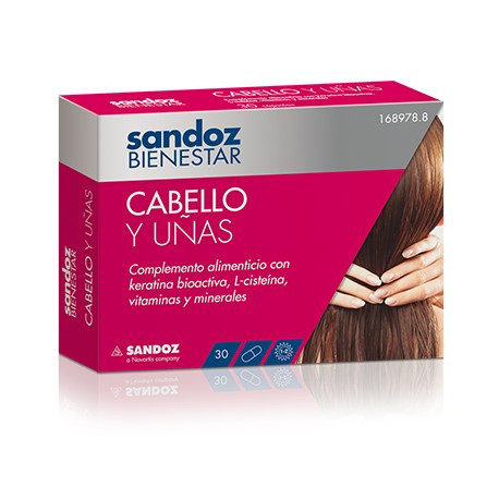 Imagen de Sandoz Bienestar Cabello y Uñas 30 cápsulas