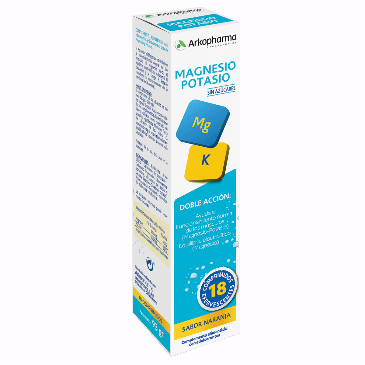 Imagen de Arkovital magnesio potasio 18 comprimidos eferv