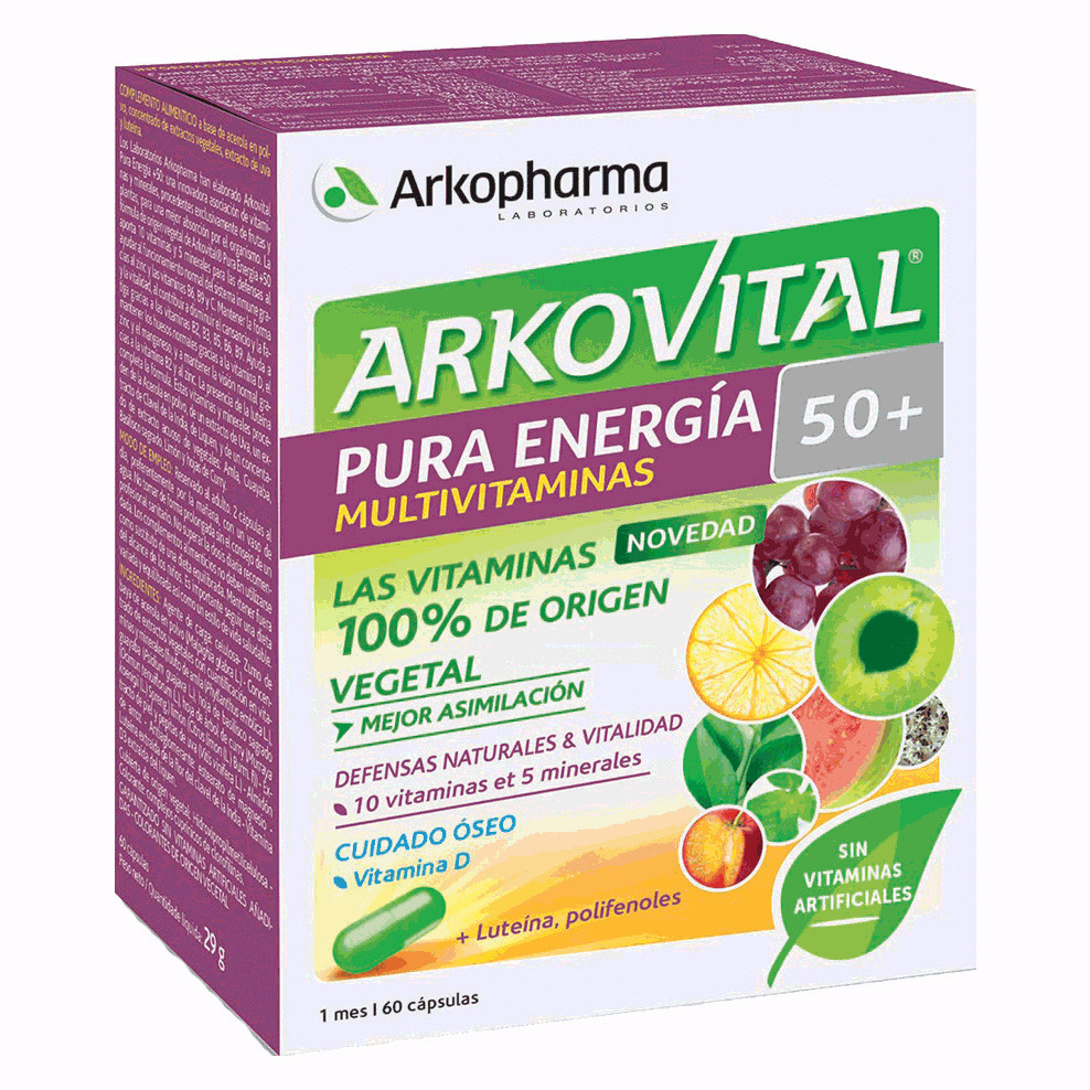 Imagen de ARKOVITAL PURA ENERGIA SENIOR 50+ 60CAPS