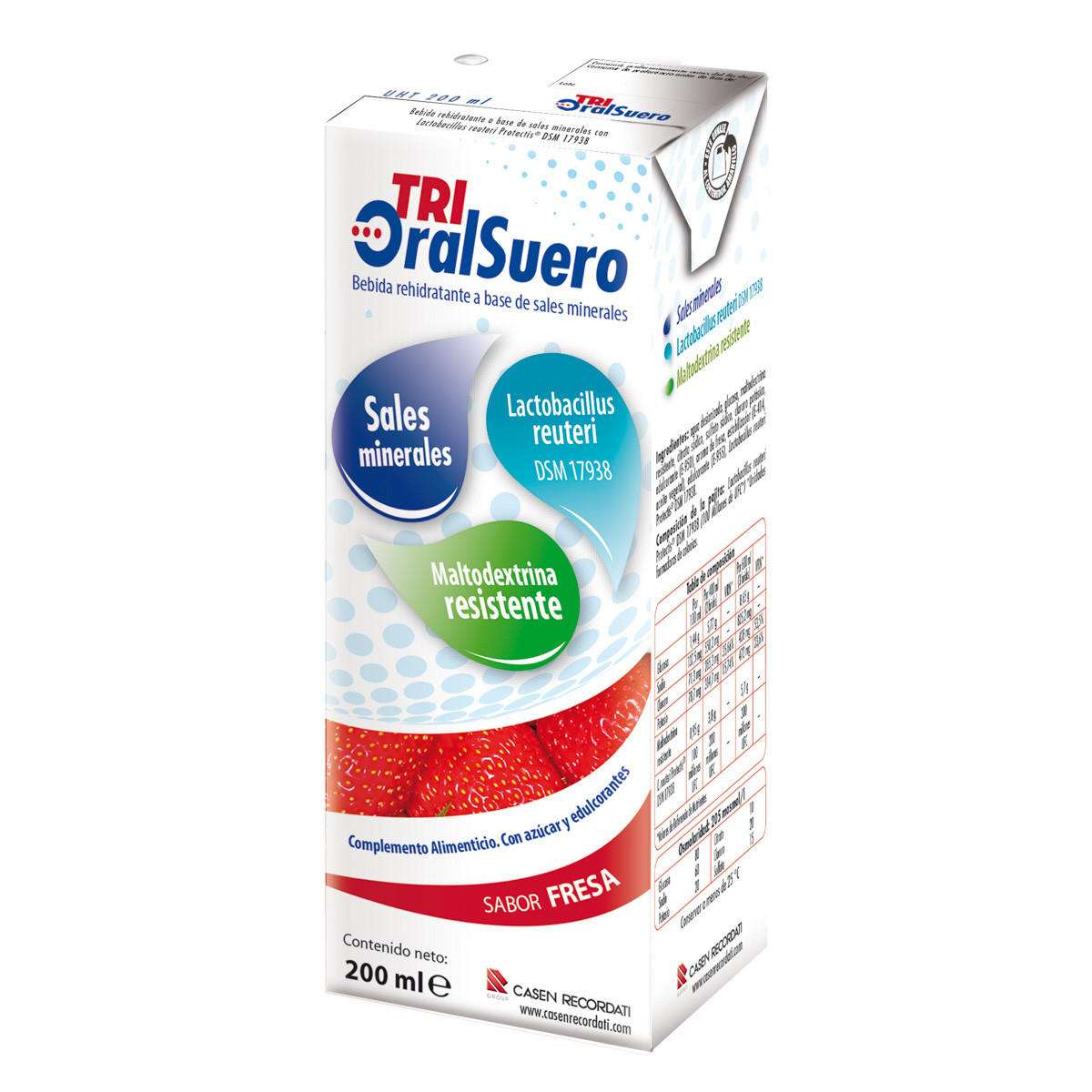 Imagen de Trioralsuero Fresa pack 3 brick x 200ml