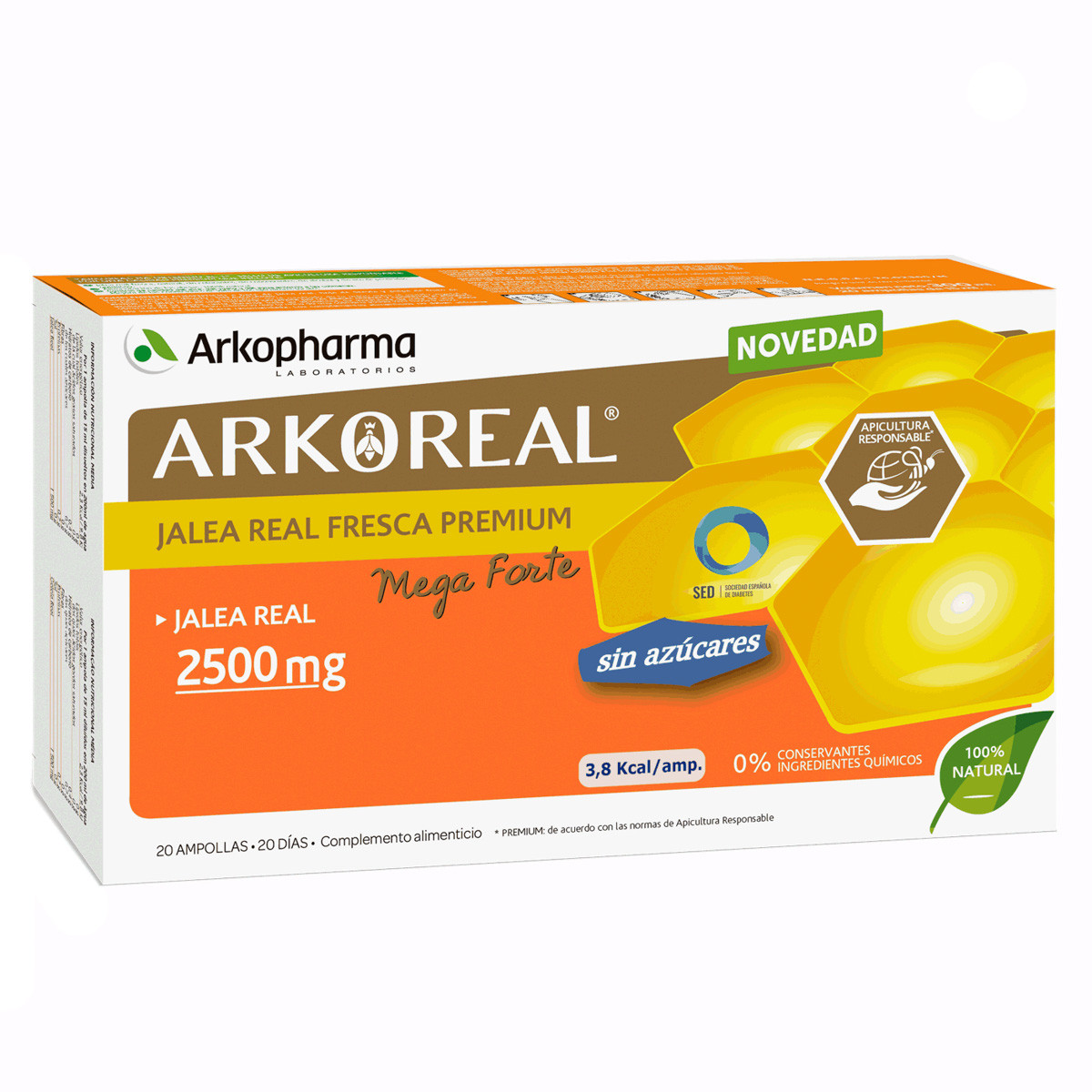 Imagen de Arkopharma Arkoreal jalea real complemento alimenticio 20 ampollas de 2500mg