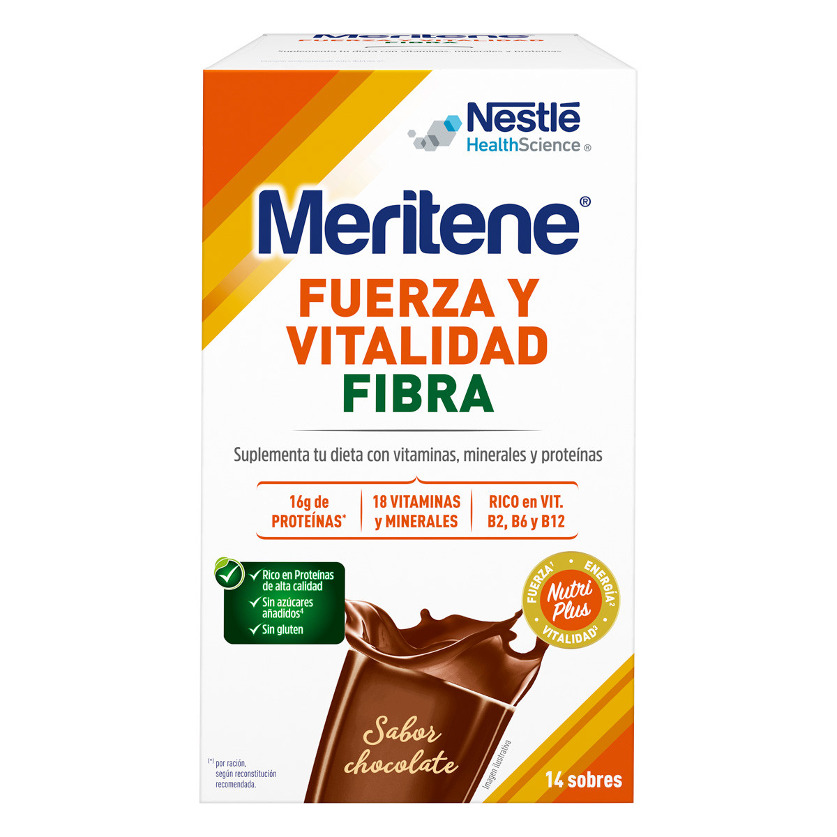 Imagen de Maritene Batido de Fibra en Polvo sabor Chocolate 14 sobres